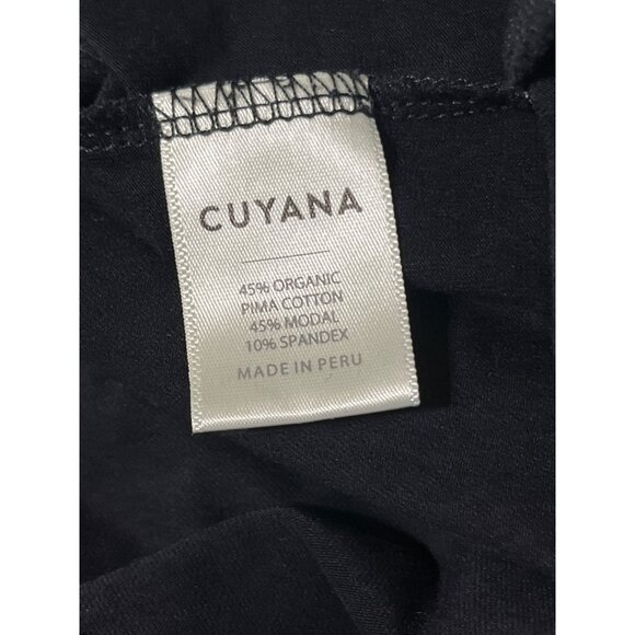 Cuyana Short Sleeve V Neck Tee Midi Dress Black Small Organic Cotton - Picture 9 of 15